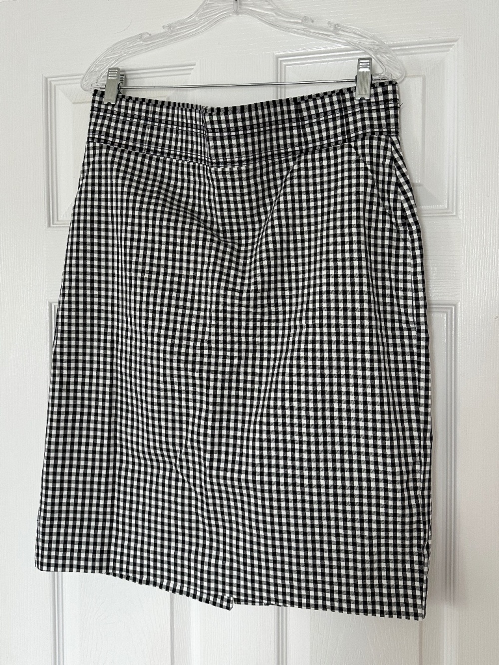 Ann Taylor Black and White Gingham Pencil Skirt Size 12
